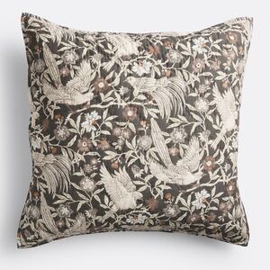 Rejuvenation Talia Handstitched Birds Euro Sham